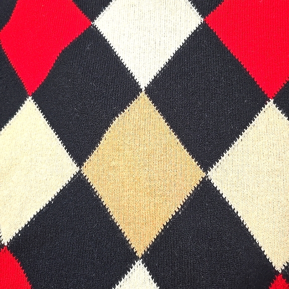 St Andrews Links By Peter Scott Pure Wool Argyle Print Vest Sweater Size XL - Picture 2 of 9